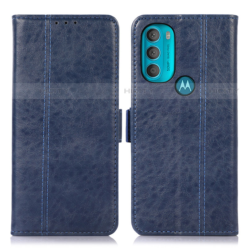 Funda de Cuero Cartera con Soporte Carcasa D11Y para Motorola Moto G71 5G Azul