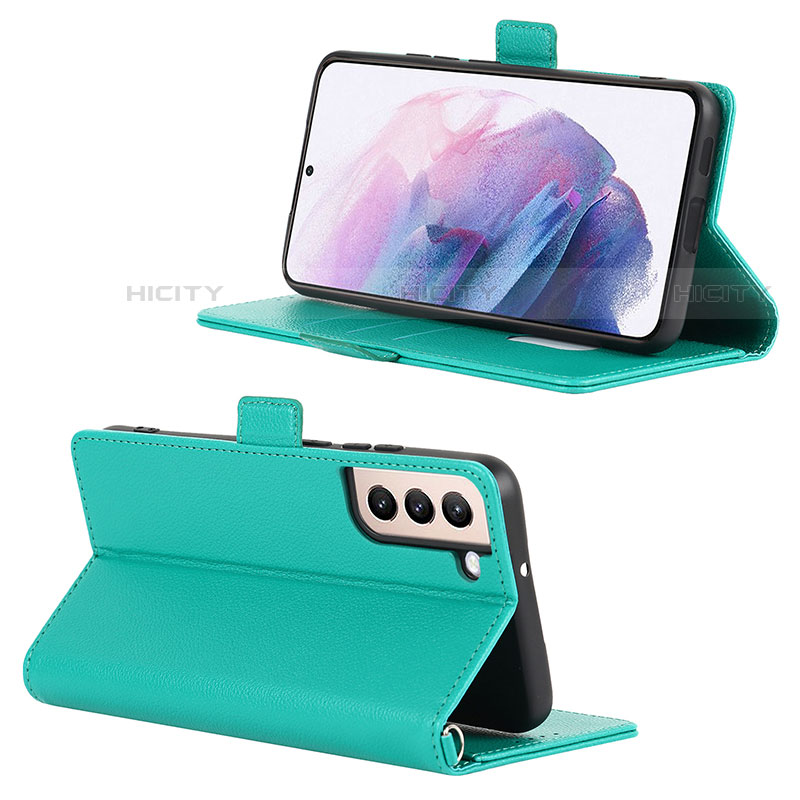 Funda de Cuero Cartera con Soporte Carcasa D12T para Samsung Galaxy S22 Plus 5G Verde