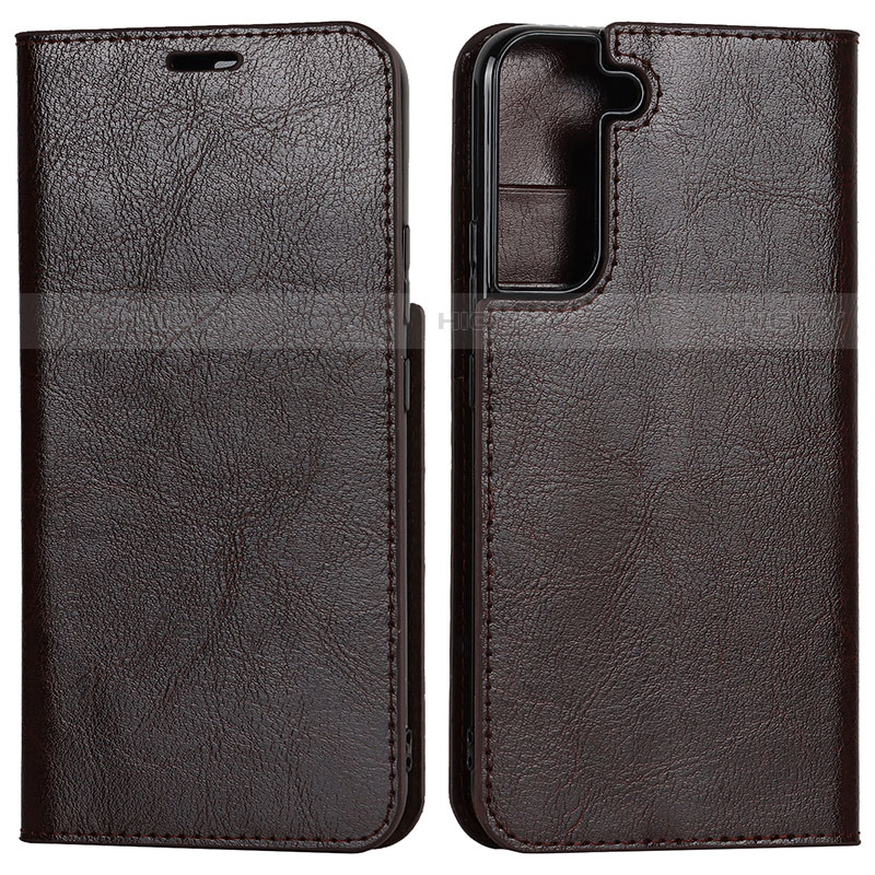 Funda de Cuero Cartera con Soporte Carcasa D13T para Samsung Galaxy S21 FE 5G Marron