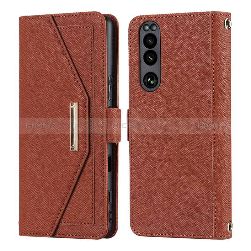 Funda de Cuero Cartera con Soporte Carcasa DT1 para Sony Xperia 5 III SO-53B