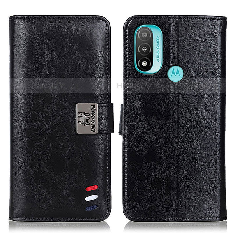 Funda de Cuero Cartera con Soporte Carcasa DY01 para Motorola Moto E20 Negro