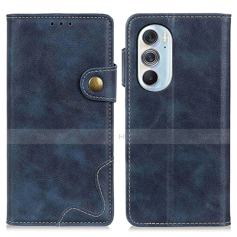 Funda de Cuero Cartera con Soporte Carcasa DY01 para Motorola Moto Edge 30 Pro 5G Azul