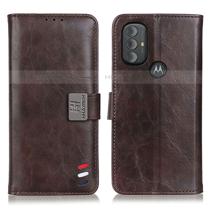 Funda de Cuero Cartera con Soporte Carcasa DY01 para Motorola Moto G Play (2023) Marron