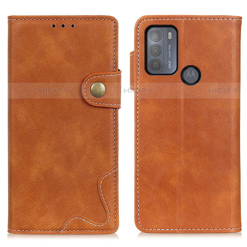 Funda de Cuero Cartera con Soporte Carcasa DY01 para Motorola Moto G50 Marron