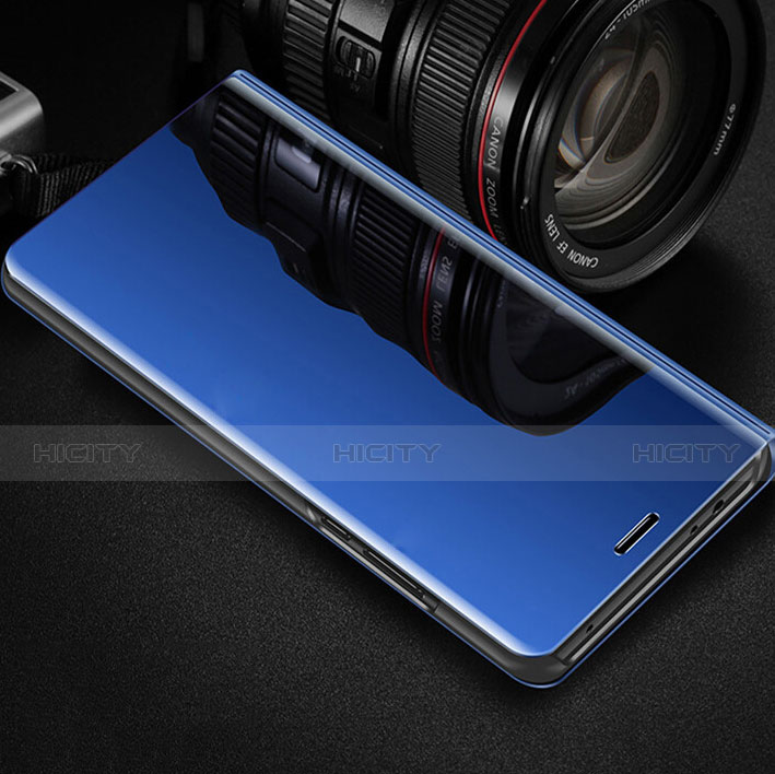 Funda de Cuero Cartera con Soporte Carcasa Espejo Carcasa para Oppo R17 Pro Azul