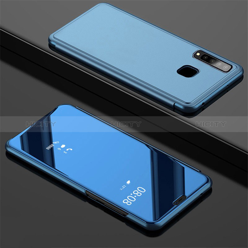 Funda de Cuero Cartera con Soporte Carcasa Espejo Carcasa para Samsung Galaxy A9 Star Pro