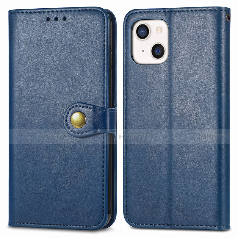 Funda de Cuero Cartera con Soporte Carcasa F01 para Apple iPhone 13 Azul