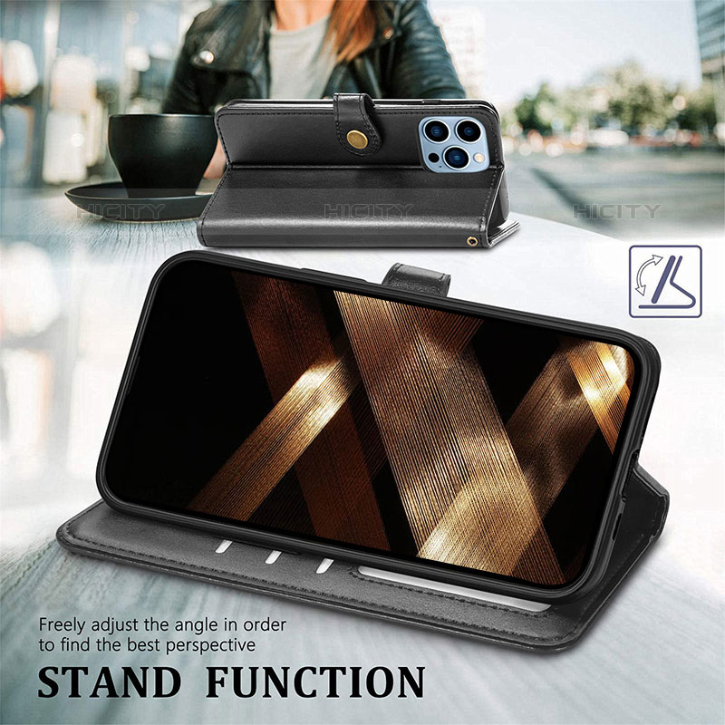 Funda de Cuero Cartera con Soporte Carcasa F01 para Apple iPhone 16 Pro Max