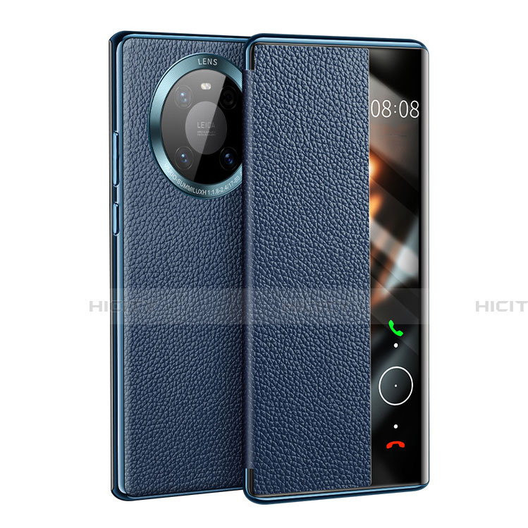 Funda de Cuero Cartera con Soporte Carcasa F01 para Huawei Mate 40E 5G Azul