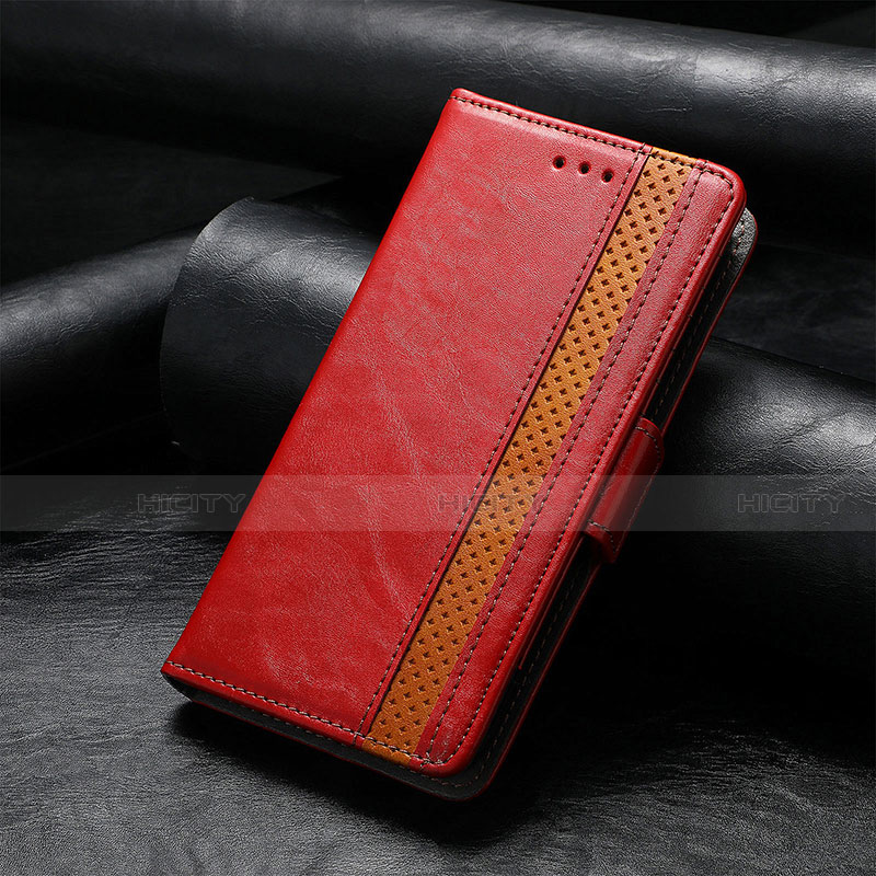 Funda de Cuero Cartera con Soporte Carcasa F04 para Apple iPhone 13 Rojo