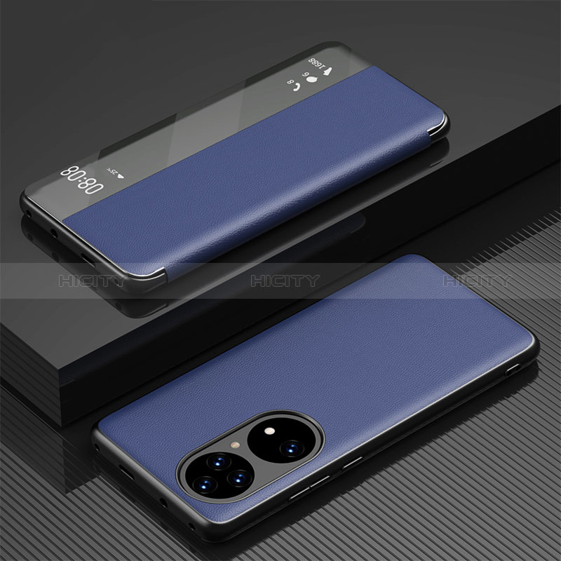 Funda de Cuero Cartera con Soporte Carcasa GS1 para Huawei P50 Azul