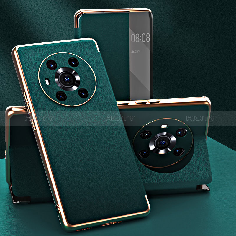 Funda de Cuero Cartera con Soporte Carcasa GS2 para Huawei Honor Magic3 5G Verde