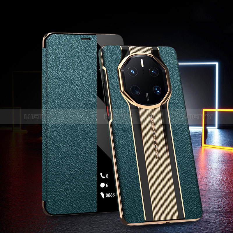 Funda de Cuero Cartera con Soporte Carcasa GS2 para Huawei Mate 50 RS Verde