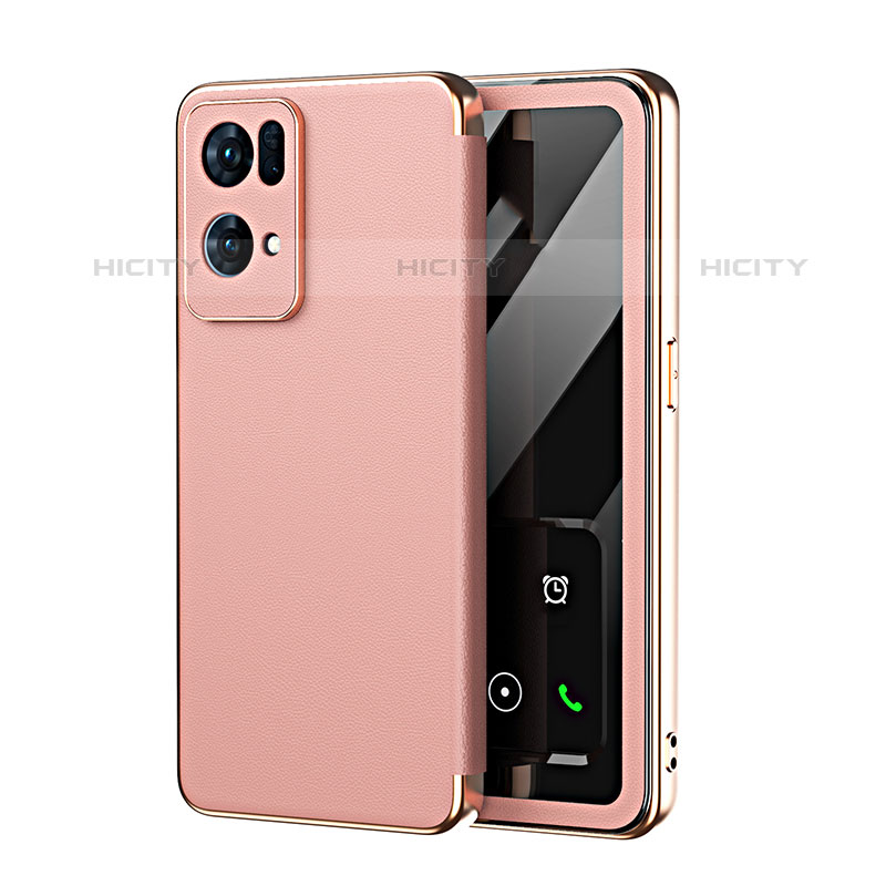 Funda de Cuero Cartera con Soporte Carcasa GS2 para Oppo Reno7 Pro 5G Rosa