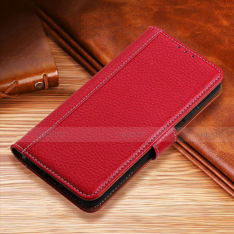 Funda de Cuero Cartera con Soporte Carcasa H01 para Apple iPhone 14 Plus Rojo