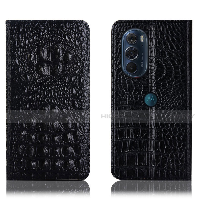 Funda de Cuero Cartera con Soporte Carcasa H01P para Motorola Moto Edge 30 Pro 5G