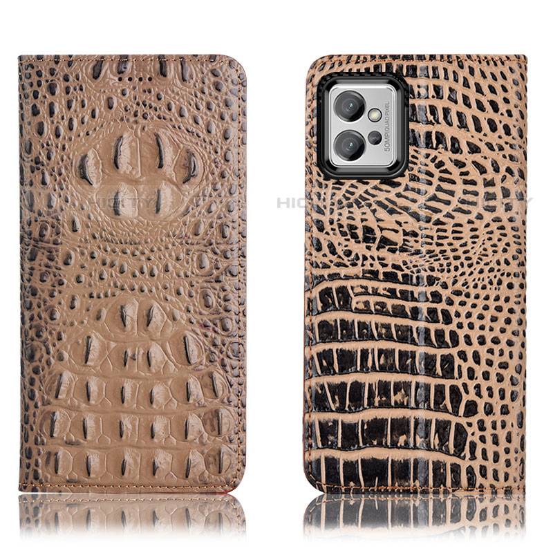 Funda de Cuero Cartera con Soporte Carcasa H01P para Motorola Moto G32