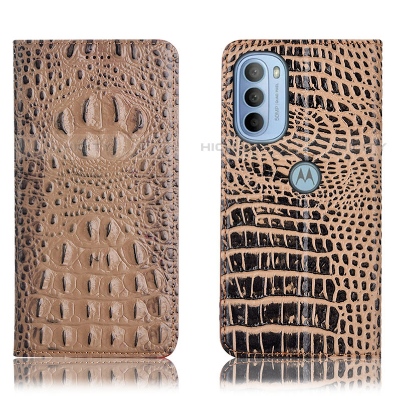 Funda de Cuero Cartera con Soporte Carcasa H01P para Motorola Moto G41