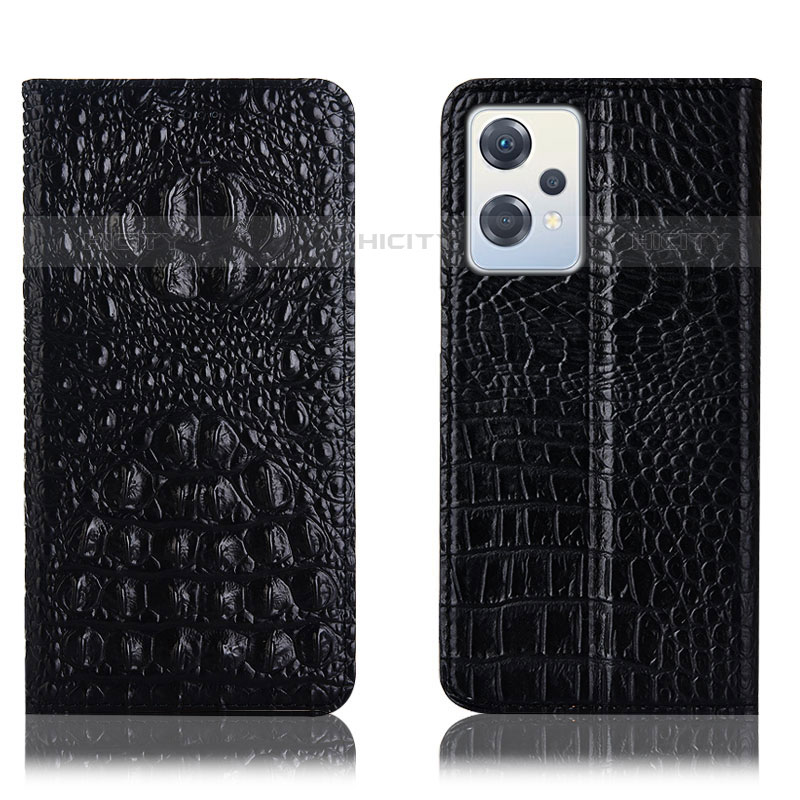 Funda de Cuero Cartera con Soporte Carcasa H01P para OnePlus Nord CE 2 Lite 5G Negro