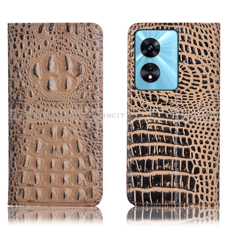 Funda de Cuero Cartera con Soporte Carcasa H01P para Oppo A1 Pro 5G