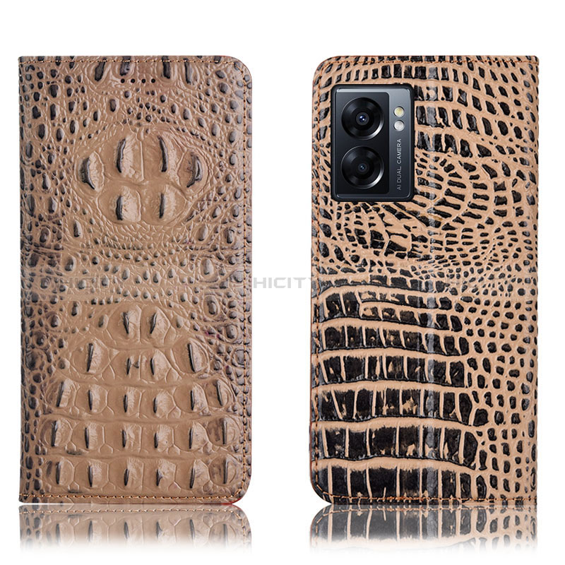 Funda de Cuero Cartera con Soporte Carcasa H01P para Realme Q5i 5G