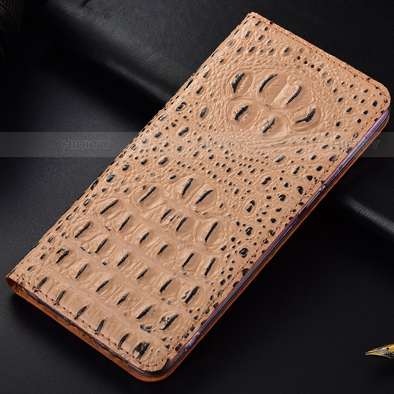 Funda de Cuero Cartera con Soporte Carcasa H01P para Samsung Galaxy S21 Plus 5G Caqui