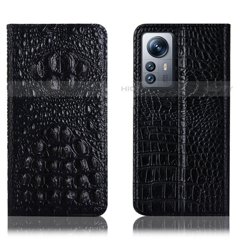 Funda de Cuero Cartera con Soporte Carcasa H01P para Xiaomi Mi 12 Lite 5G Negro