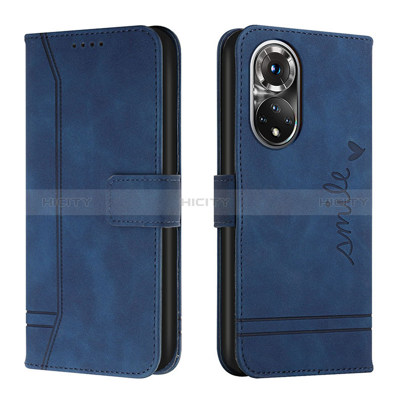 Funda de Cuero Cartera con Soporte Carcasa H01X para Huawei Honor 50 5G Azul