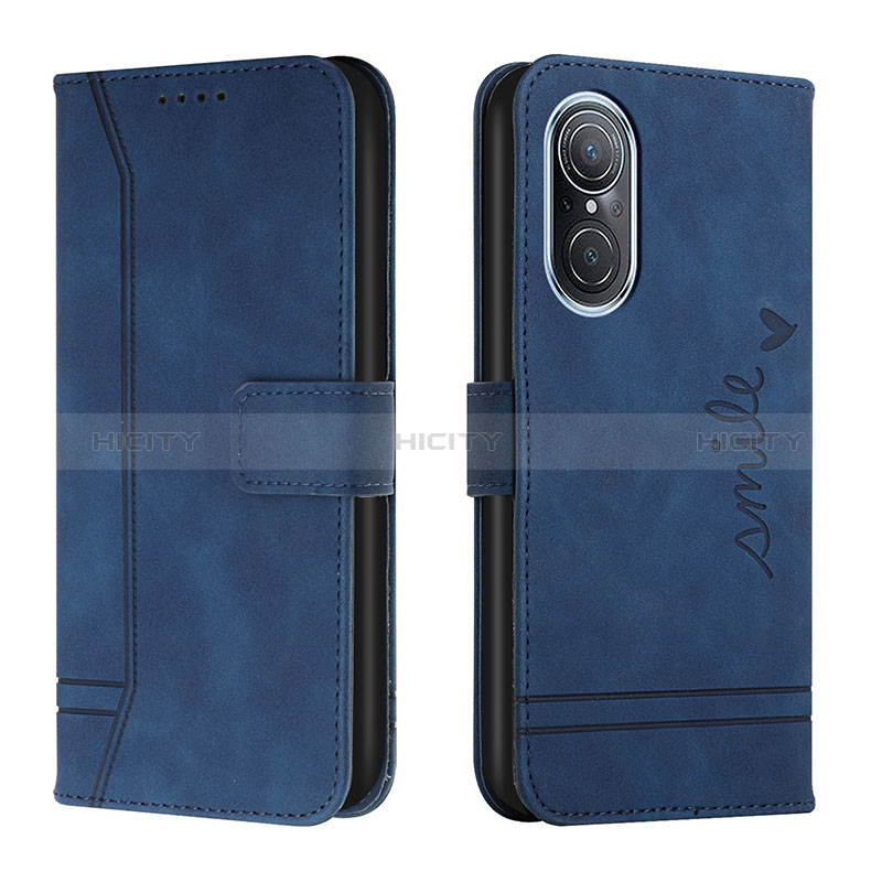 Funda de Cuero Cartera con Soporte Carcasa H01X para Huawei Nova 9 SE Azul