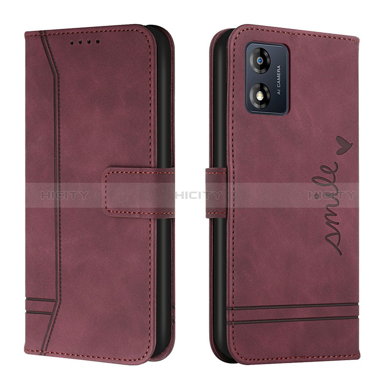 Funda de Cuero Cartera con Soporte Carcasa H01X para Motorola Moto E13