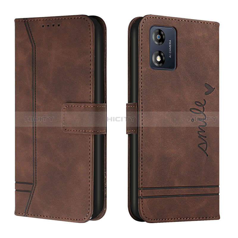 Funda de Cuero Cartera con Soporte Carcasa H01X para Motorola Moto E13