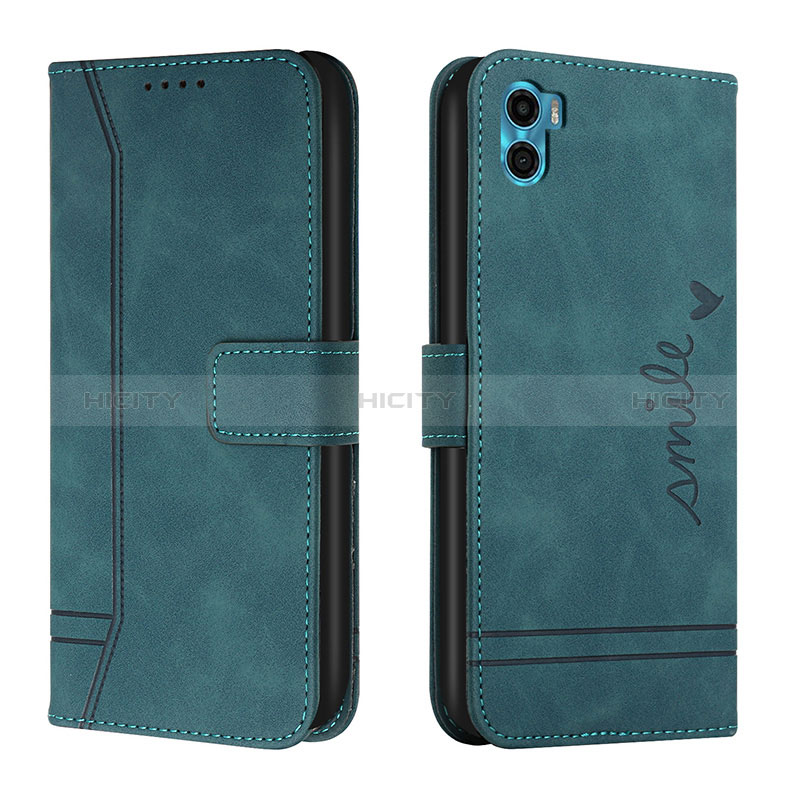 Funda de Cuero Cartera con Soporte Carcasa H01X para Motorola Moto E22S