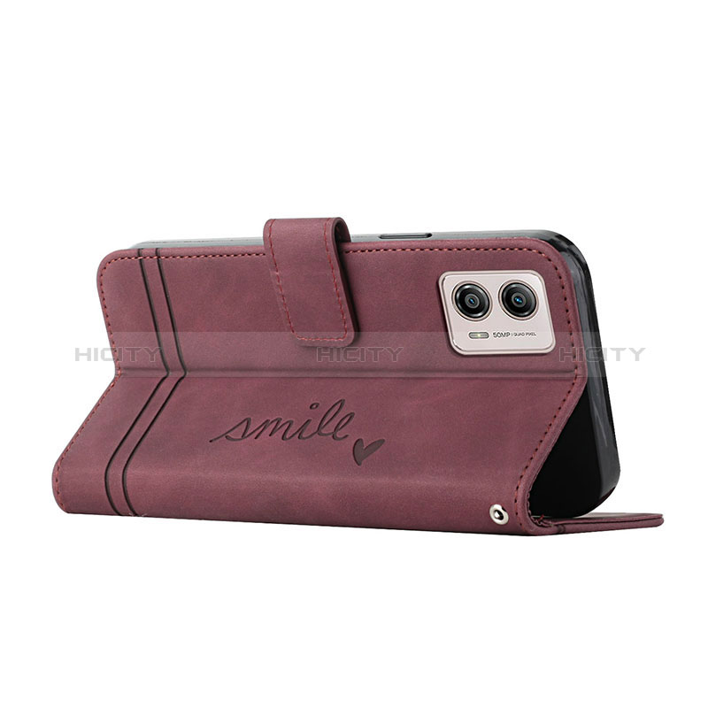 Funda de Cuero Cartera con Soporte Carcasa H01X para Motorola Moto G53y 5G