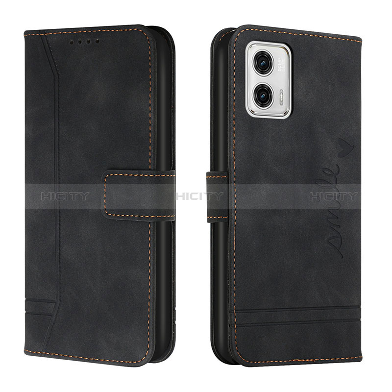 Funda de Cuero Cartera con Soporte Carcasa H01X para Motorola Moto G73 5G