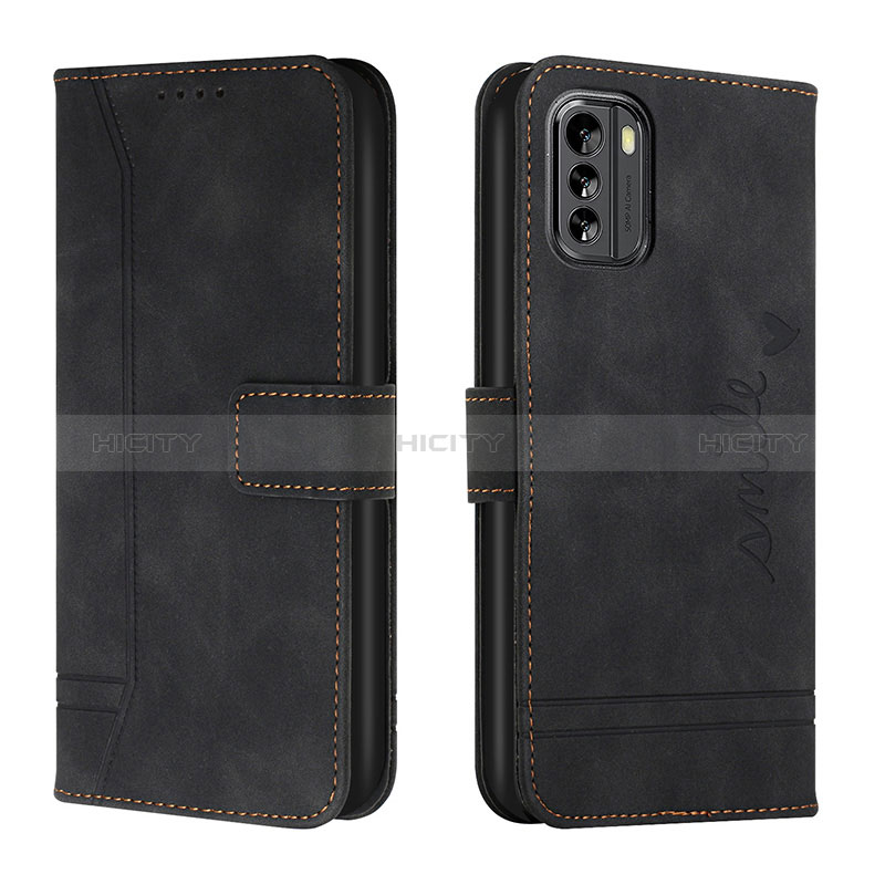 Funda de Cuero Cartera con Soporte Carcasa H01X para Nokia G60 5G Negro