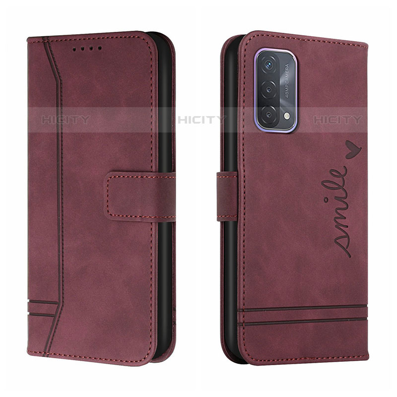 Funda de Cuero Cartera con Soporte Carcasa H01X para Oppo A74 4G