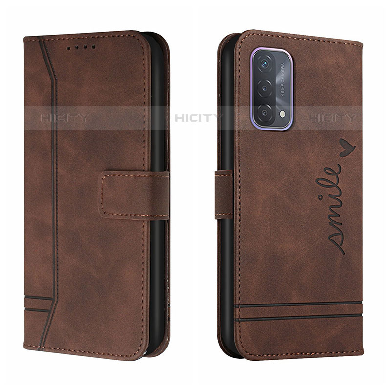 Funda de Cuero Cartera con Soporte Carcasa H01X para Oppo A74 4G