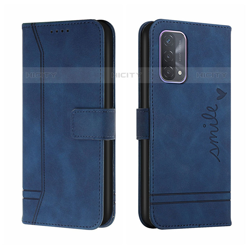 Funda de Cuero Cartera con Soporte Carcasa H01X para Oppo A74 4G