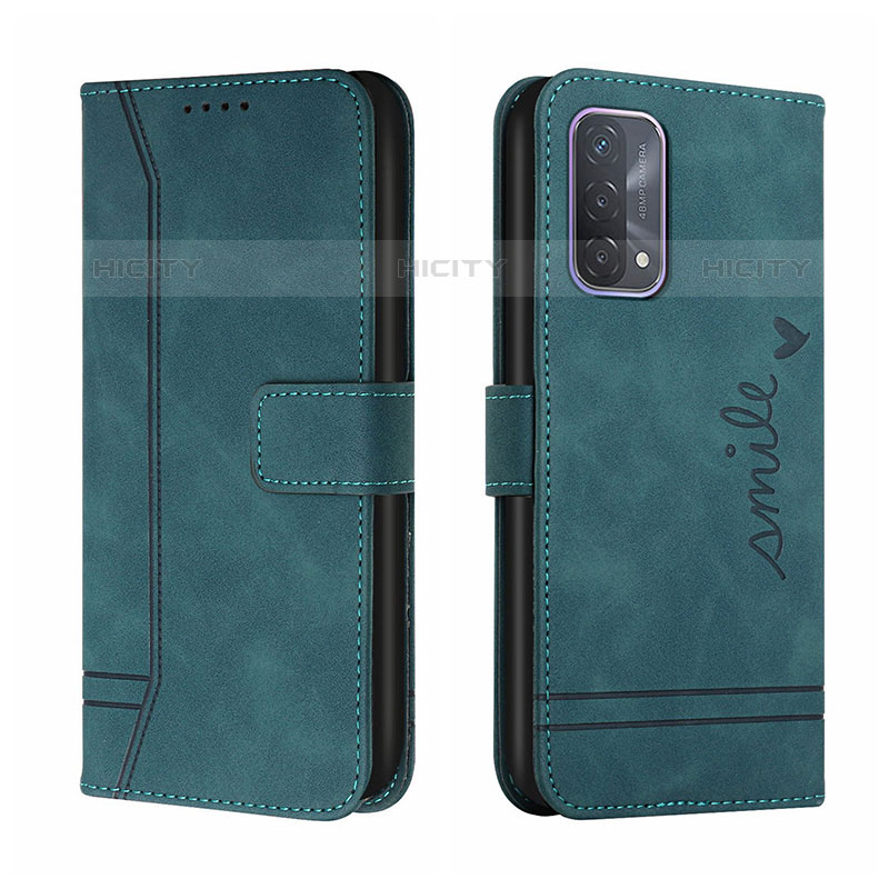 Funda de Cuero Cartera con Soporte Carcasa H01X para Oppo A74 4G