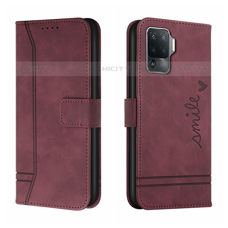 Funda de Cuero Cartera con Soporte Carcasa H01X para Oppo F19 Pro