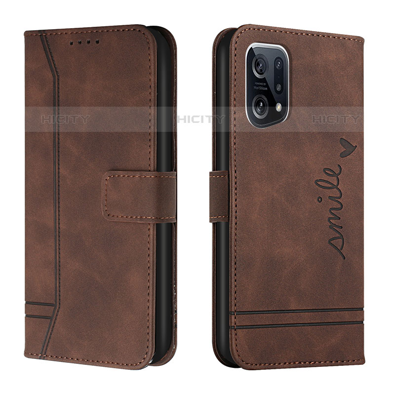 Funda de Cuero Cartera con Soporte Carcasa H01X para Oppo Find X5 Pro 5G