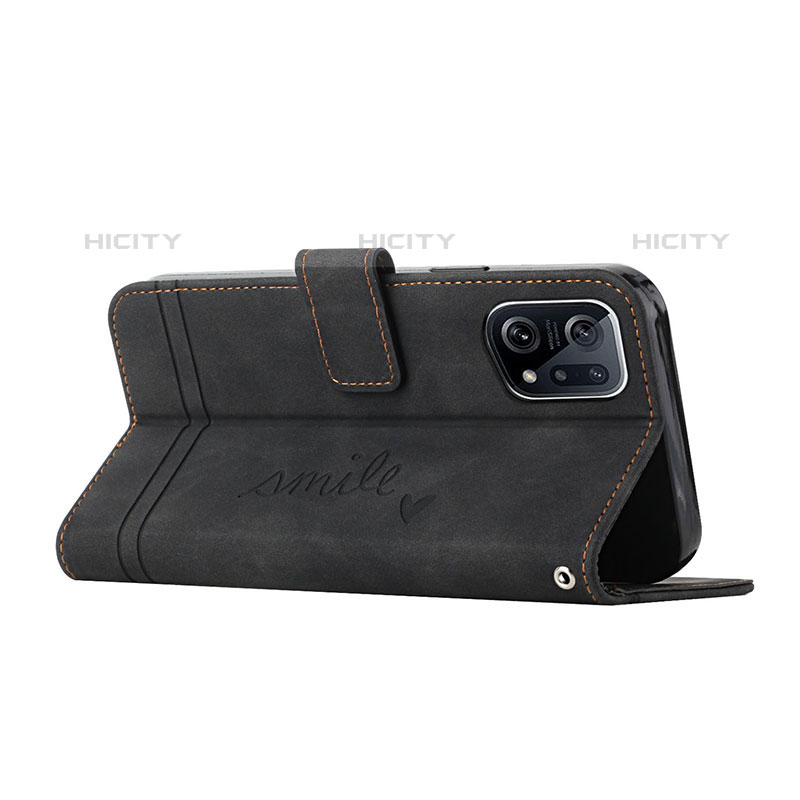 Funda de Cuero Cartera con Soporte Carcasa H01X para Oppo Find X5 Pro 5G