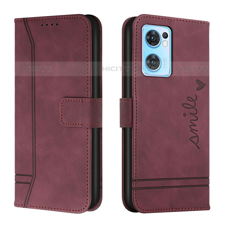 Funda de Cuero Cartera con Soporte Carcasa H01X para Oppo Reno7 5G