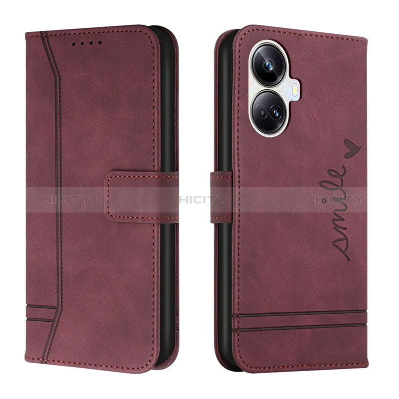 Funda de Cuero Cartera con Soporte Carcasa H01X para Realme 10 Pro+ Plus 5G