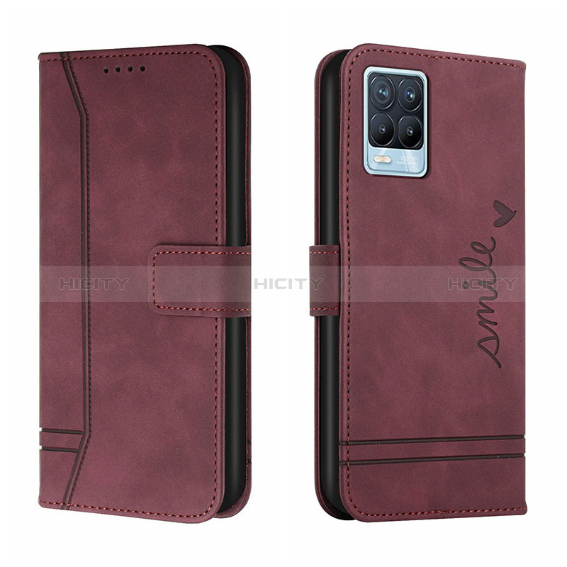 Funda de Cuero Cartera con Soporte Carcasa H01X para Realme 8 Pro