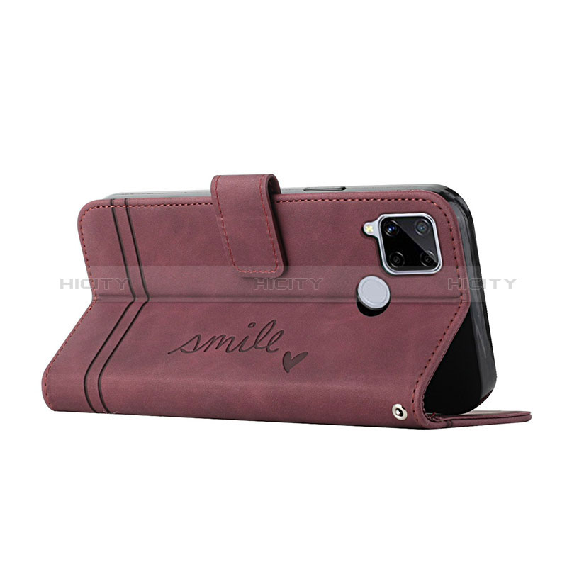 Funda de Cuero Cartera con Soporte Carcasa H01X para Realme C12