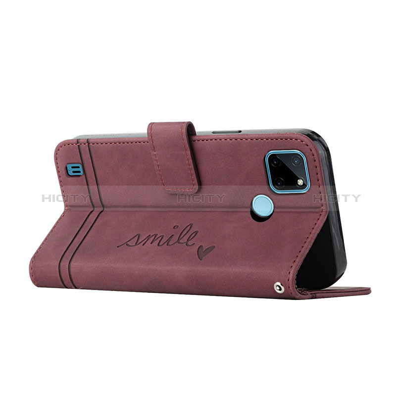 Funda de Cuero Cartera con Soporte Carcasa H01X para Realme C21Y