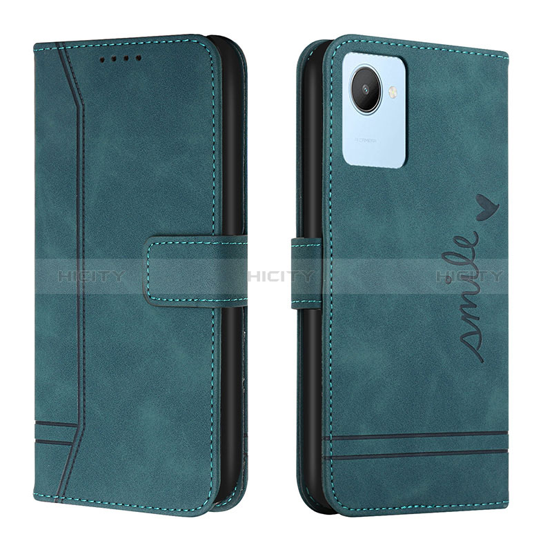 Funda de Cuero Cartera con Soporte Carcasa H01X para Realme C30s