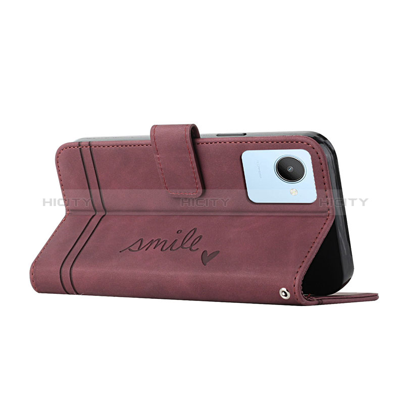 Funda de Cuero Cartera con Soporte Carcasa H01X para Realme C30s