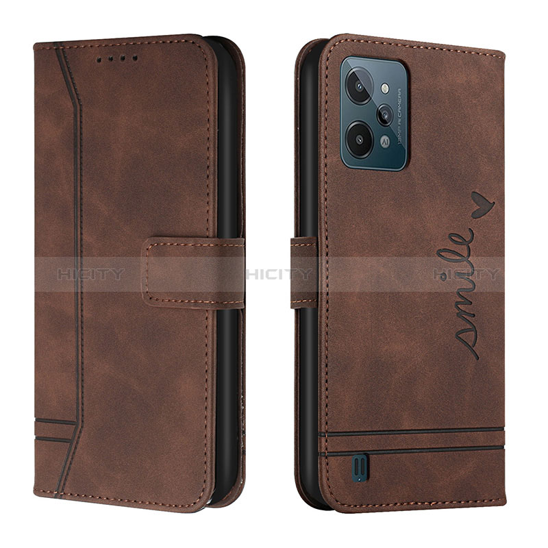 Funda de Cuero Cartera con Soporte Carcasa H01X para Realme C31